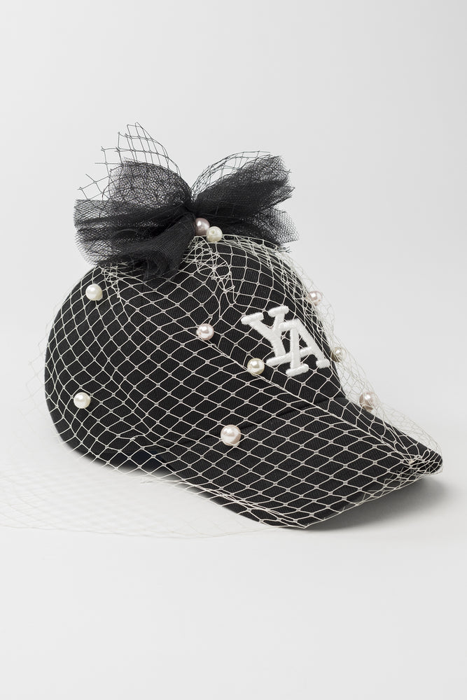 Black and Pearls baseball cap
