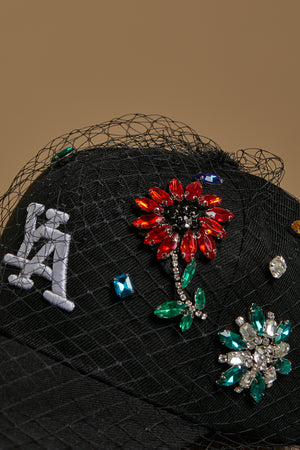 Black Flowers baseball cap